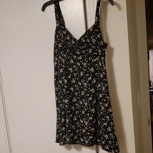 Floral Black Dress